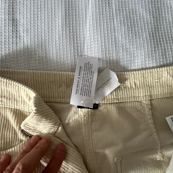 American Eagle Outfitters Cream Corduroy Mini Skirt - Picture 7 of 8